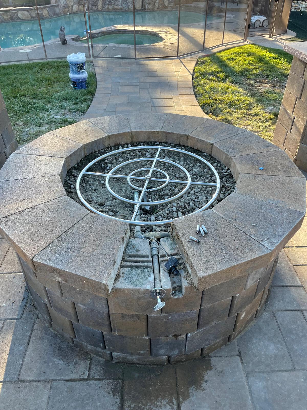 Blue Sky Plumbing gas fire pit burner installation